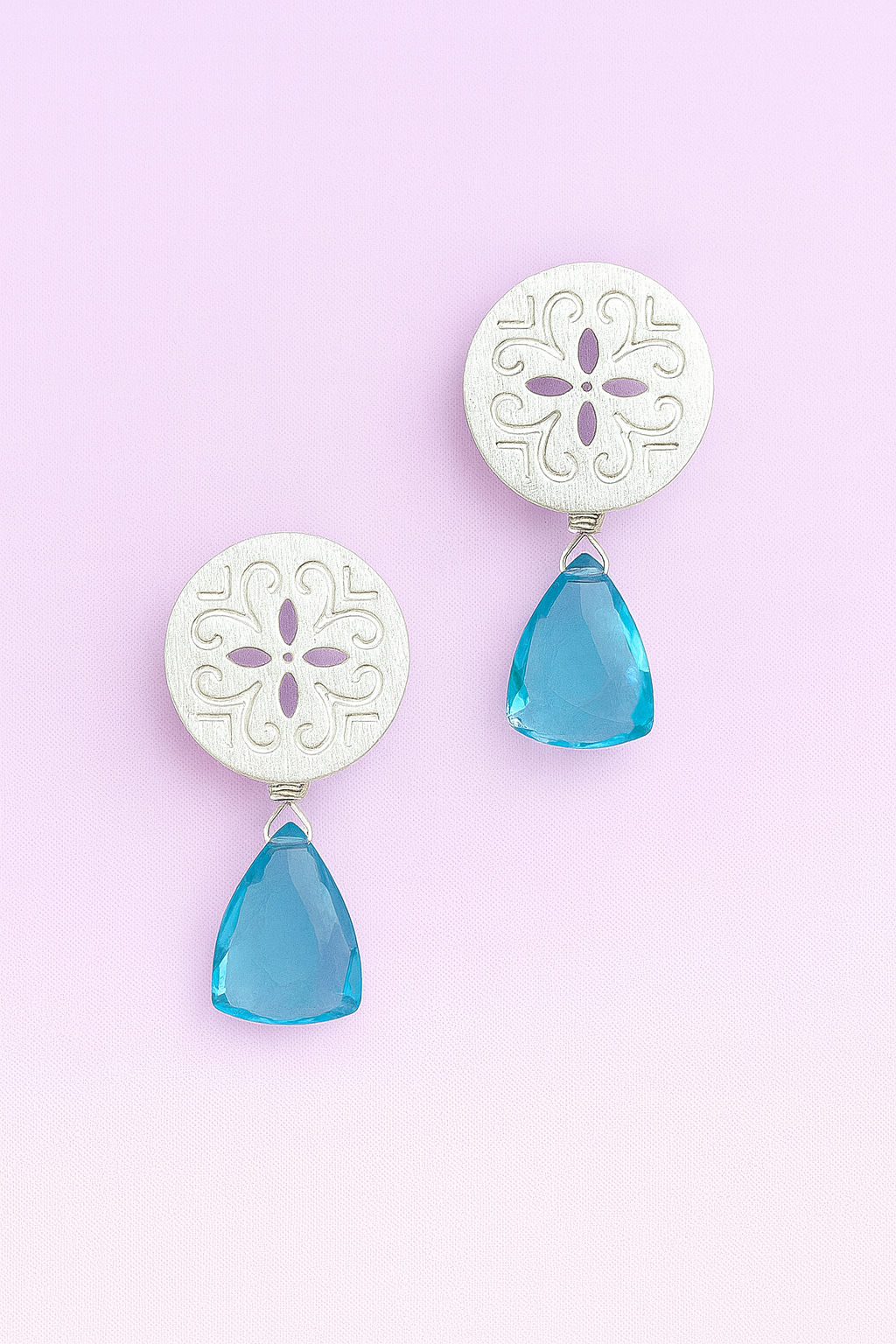 AROS PLATA Y TOPACIO SKY BLUE