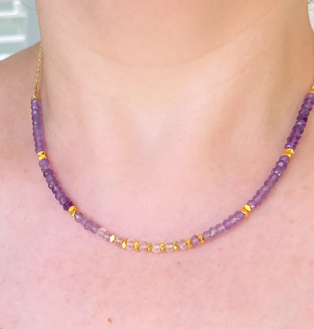 COLLAR PIEDRAS AMATISTAS