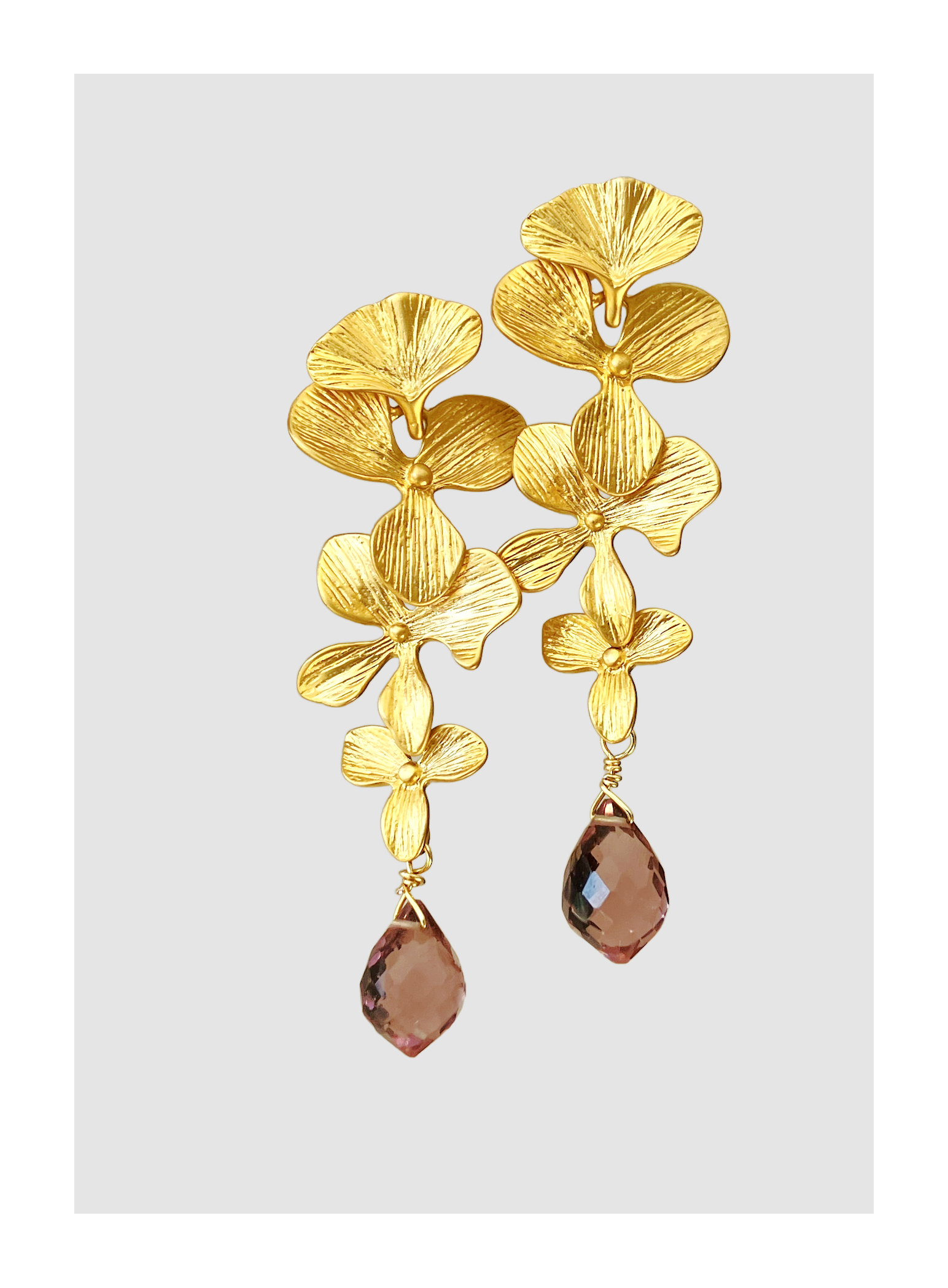 AROS ORQUÍDEAS y KUNZITA piedra del Amor