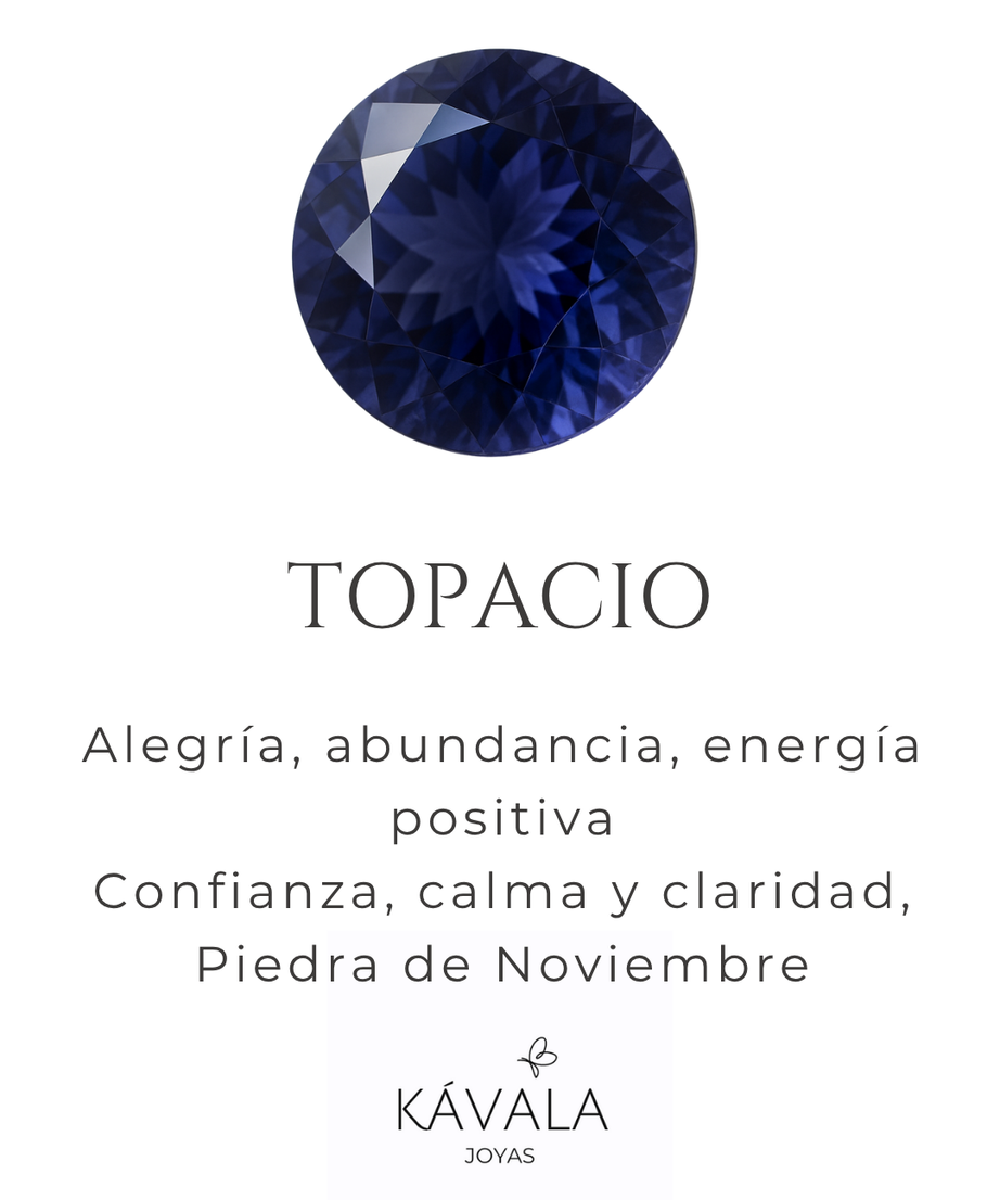 AROS ESTRELLA TOPACIO AZUL