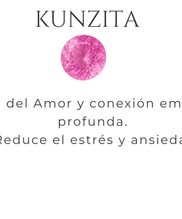 Collar de Kunzita, piedra del Amor con cadena bañada en oro 18K