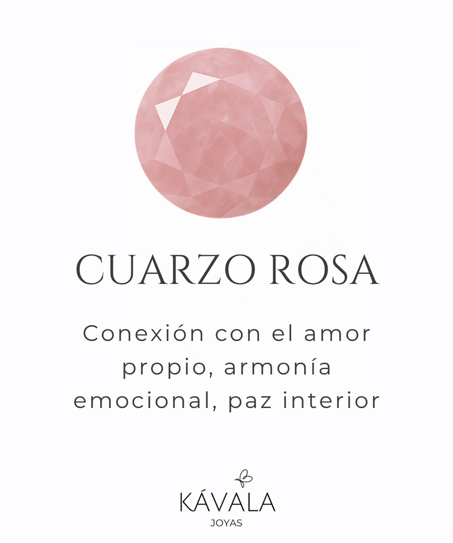 AROS FLOR DE LIZ  y CUARZO ROSA
