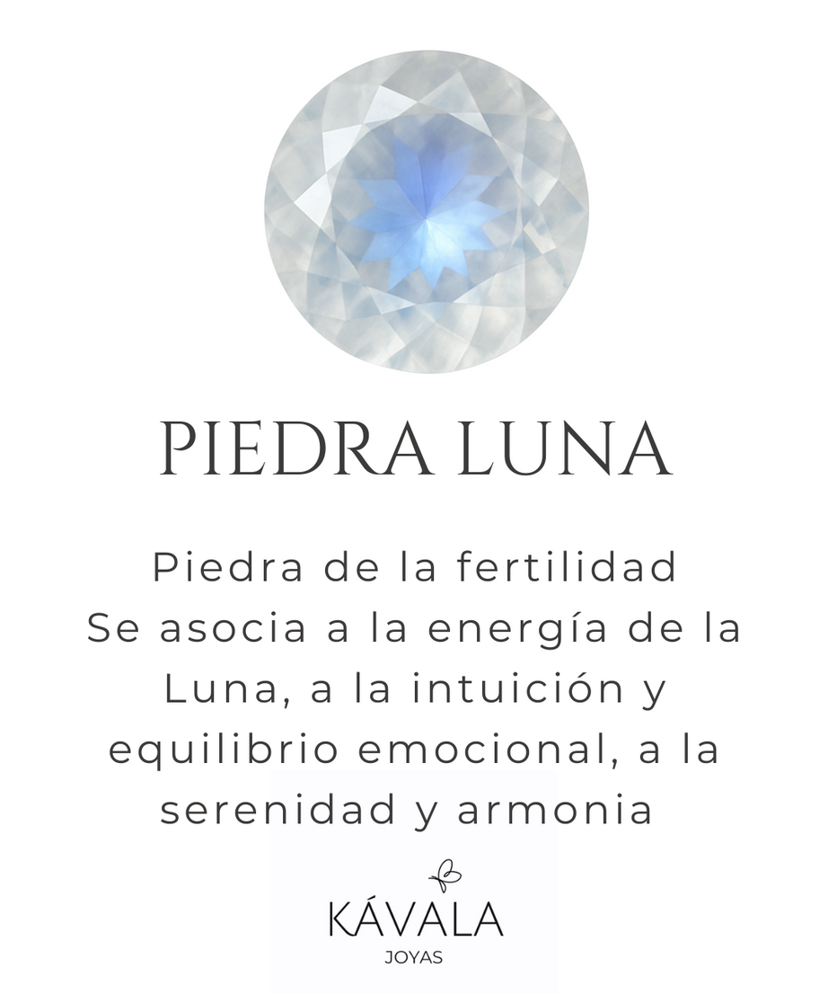 COLLAR PIEDRA LUNA  EN FLOR