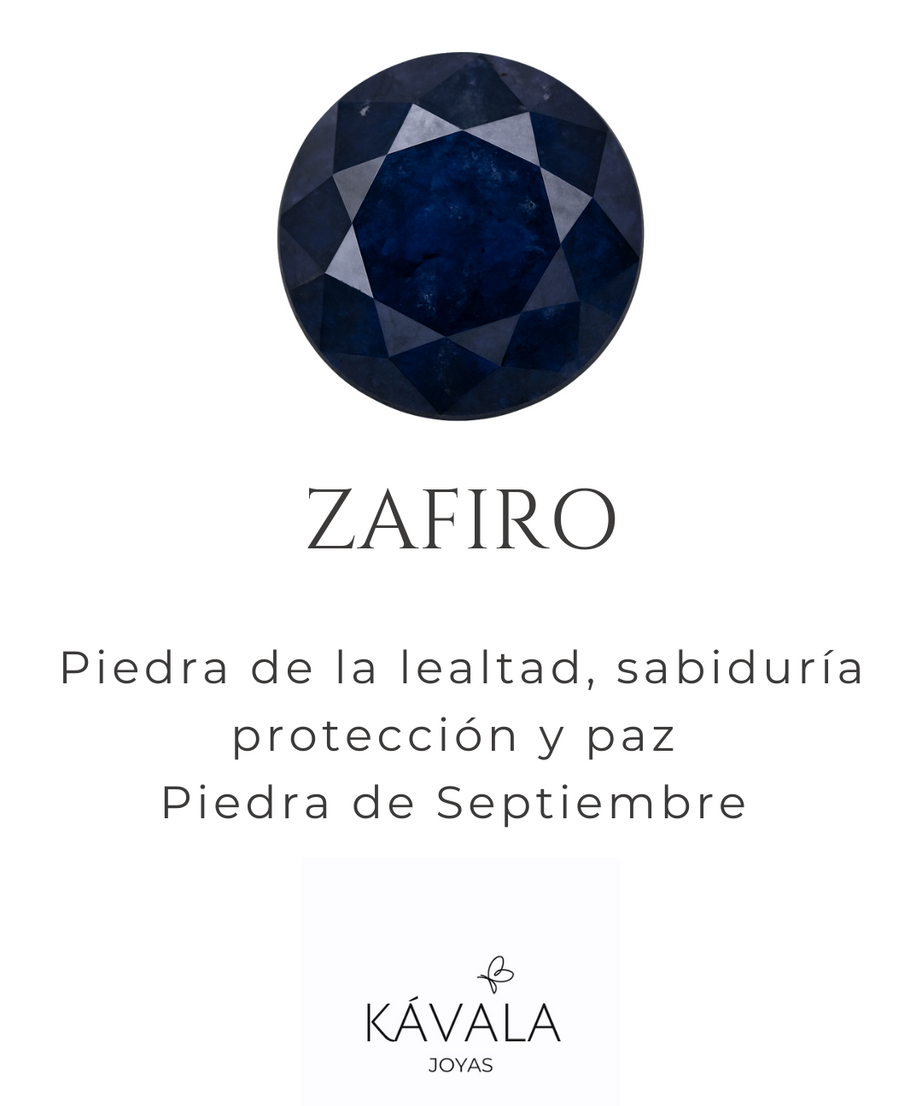 AROS DORADOS DE RAÍZ DE ZAFIRO AZUL Y CIRCONES