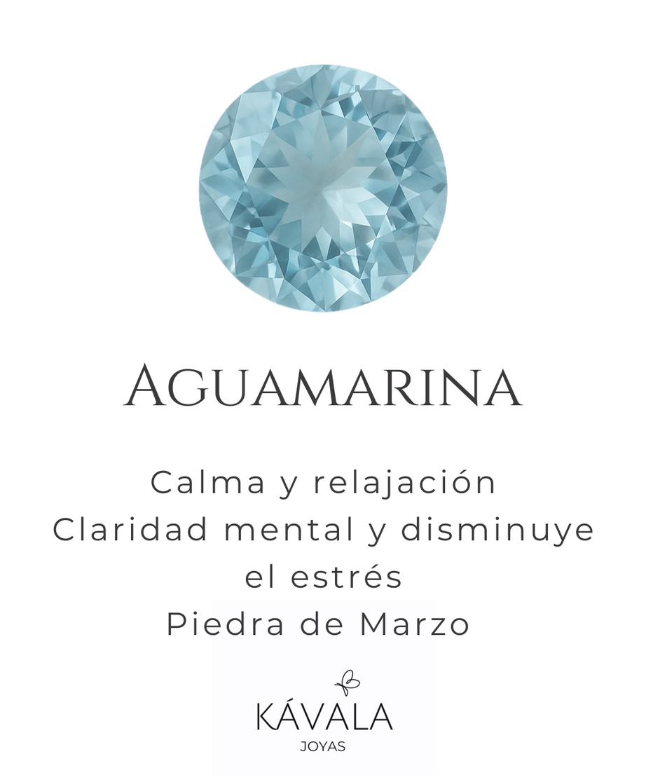 AROS AGUAMARINA CORAZÓN