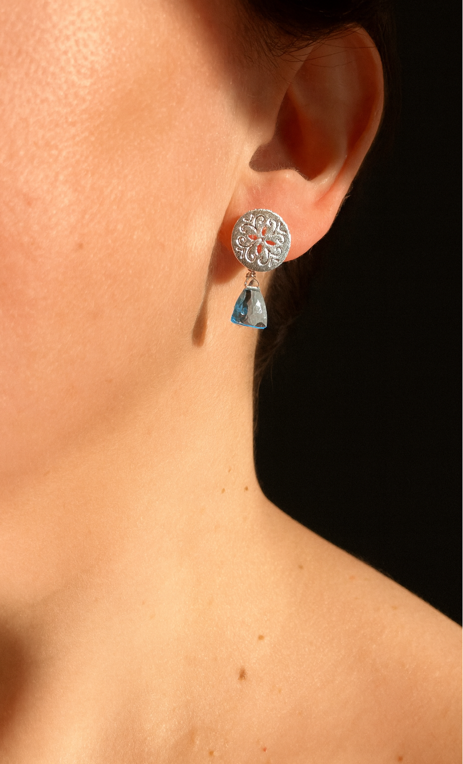 AROS PLATA Y TOPACIO SKY BLUE