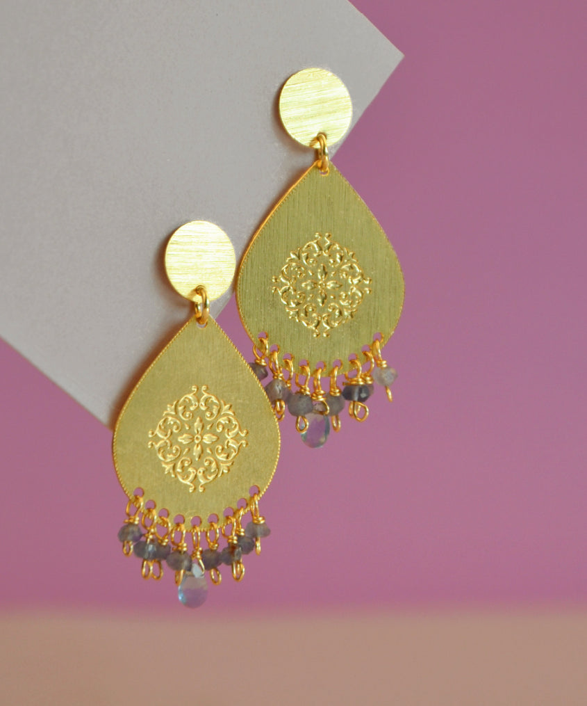 AROS  BAÑADOS EN ORO HIPPIE CHIC IOLITA