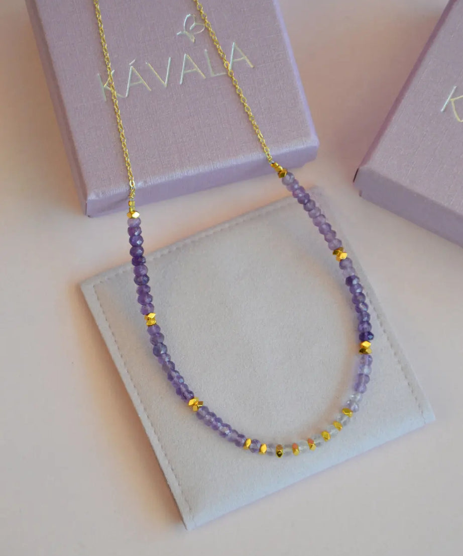 COLLAR PIEDRAS AMATISTAS