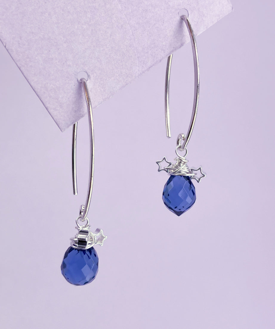 AROS TANZANITA AZUL y ESTRELLAS