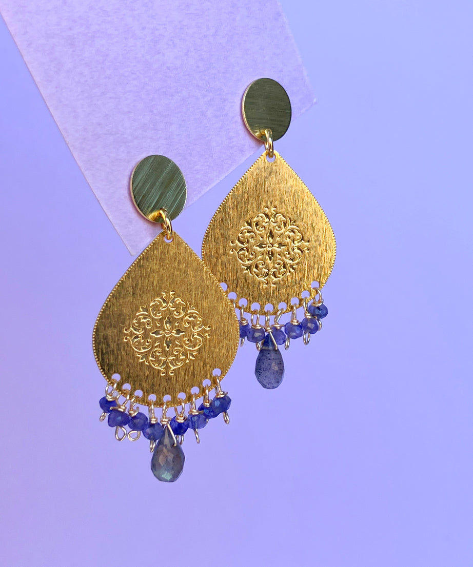 AROS  BAÑADOS EN ORO HIPPIE CHIC IOLITA