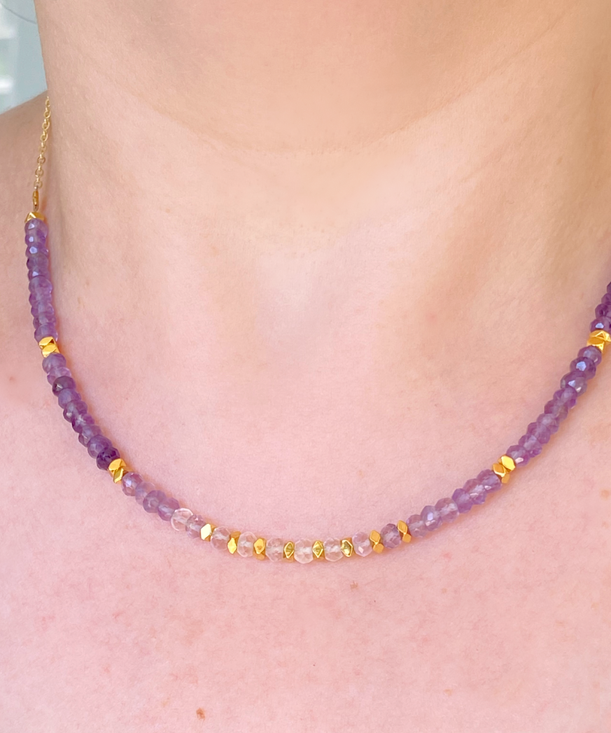COLLAR PIEDRAS AMATISTAS