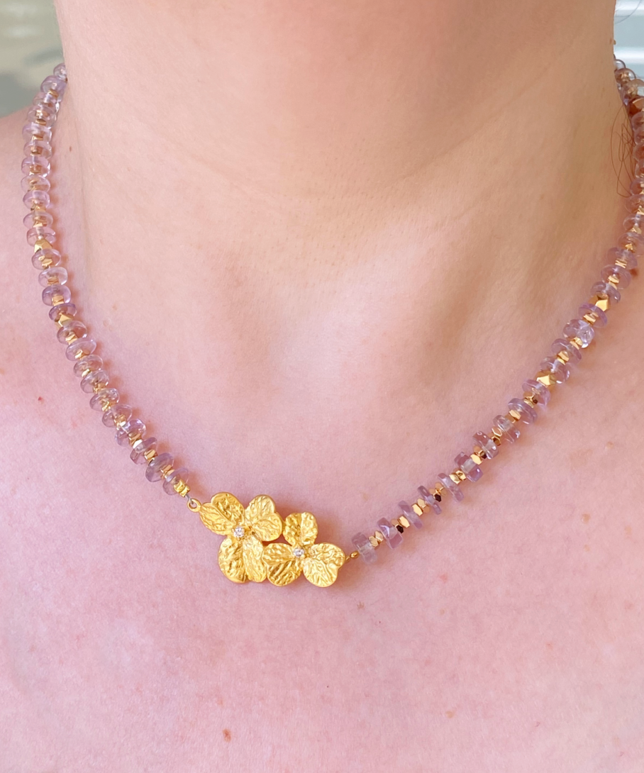 COLLAR AMETRINA EN FLOR