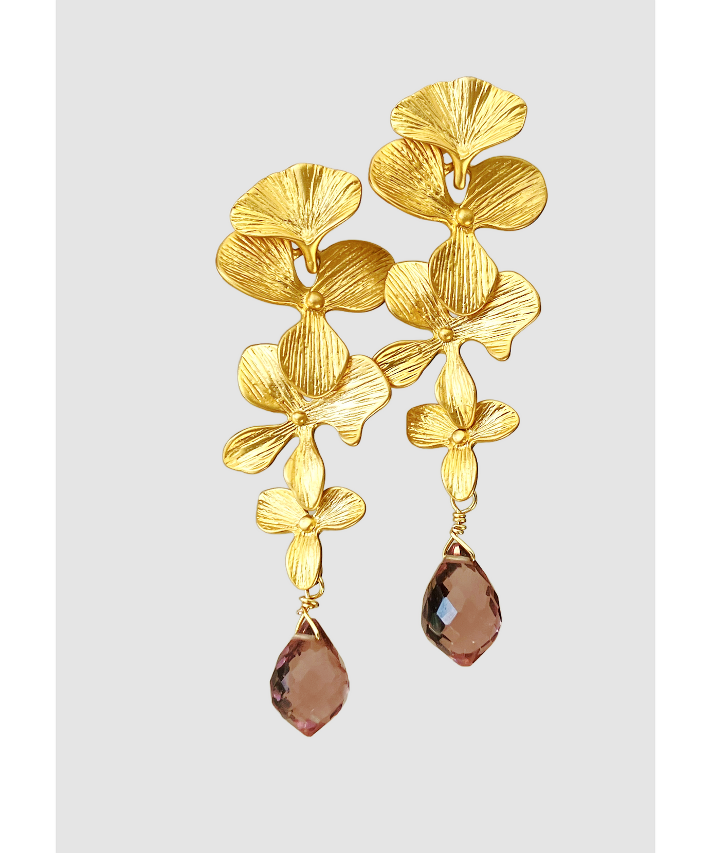 AROS ORQUÍDEAS y KUNZITA piedra del Amor