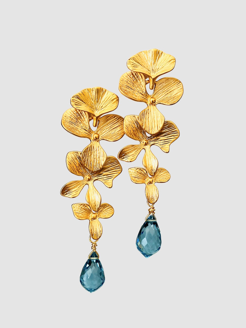 AROS ORQUÍDEAS y AGUAMARINAS piedra de la Calma