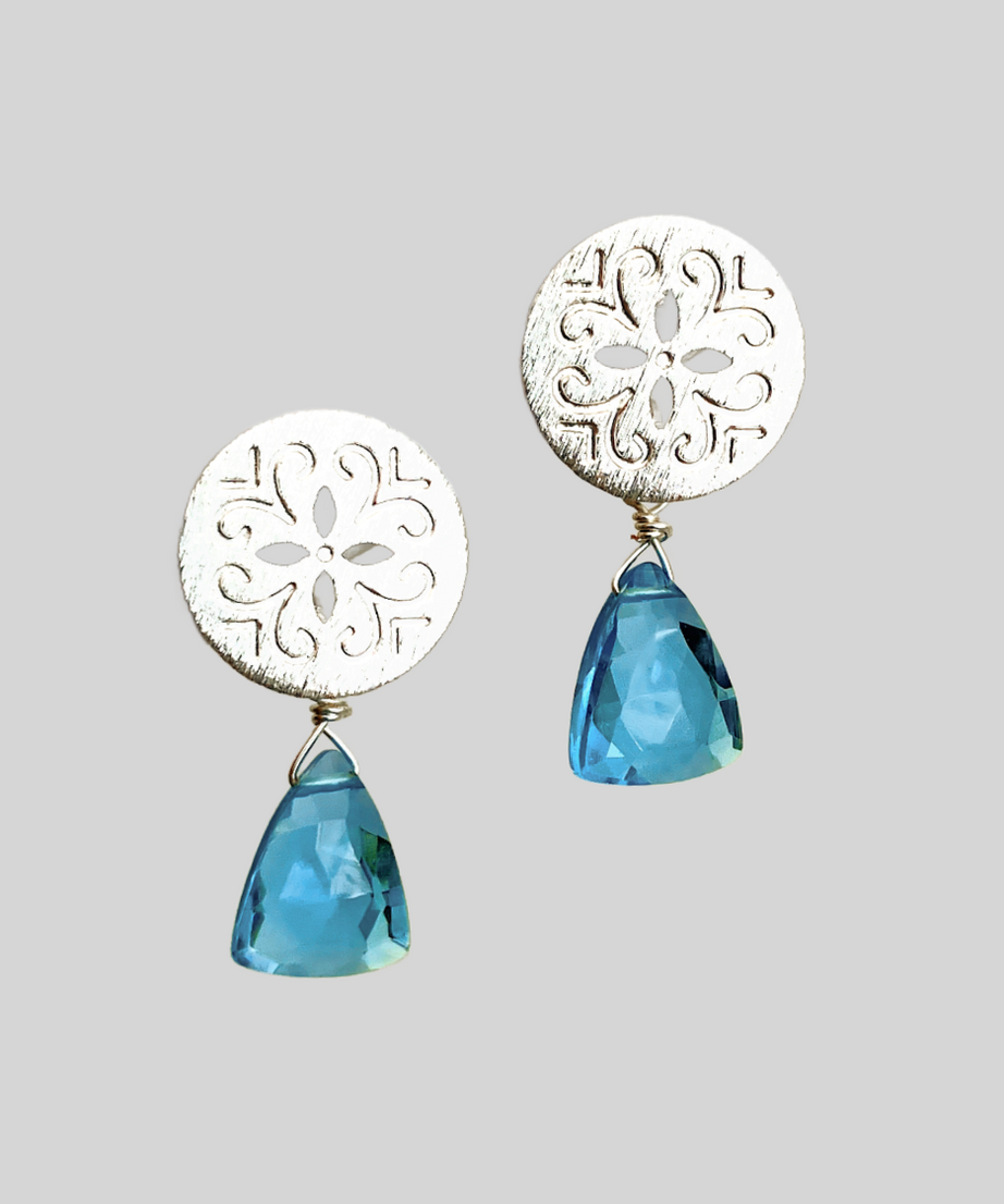 AROS PLATA Y TOPACIO SKY BLUE