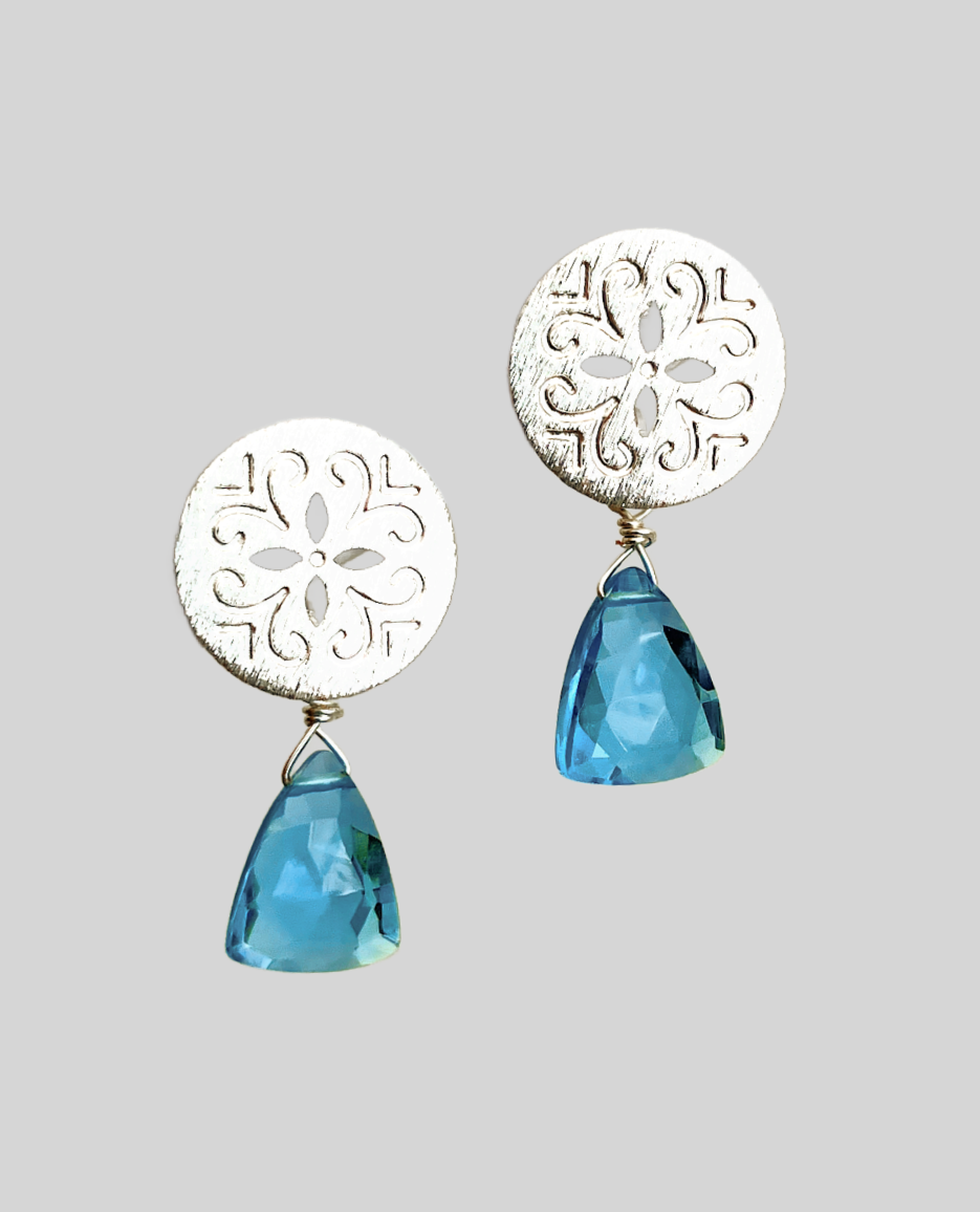 AROS PLATA Y TOPACIO SKY BLUE