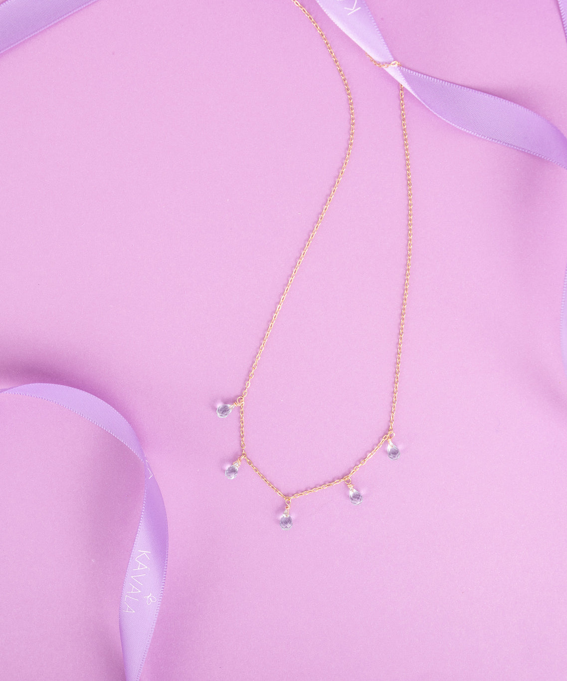 COLLAR LAGRIMAS AGUAMARINAS