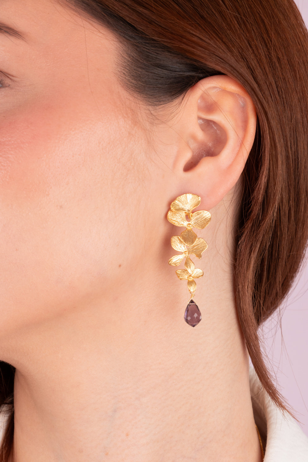 AROS ORQUÍDEAS y AMATISTAS, piedra de Protección