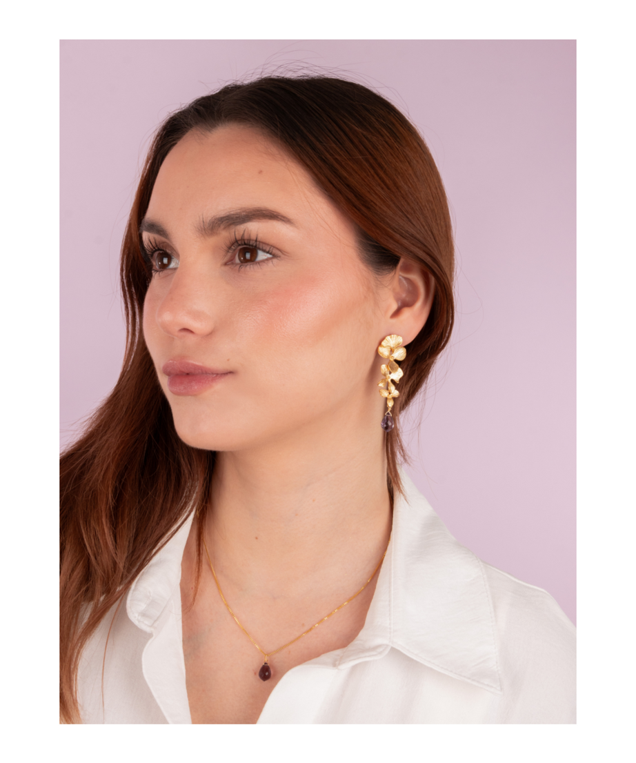 AROS ORQUÍDEAS y AMATISTAS, piedra de Protección