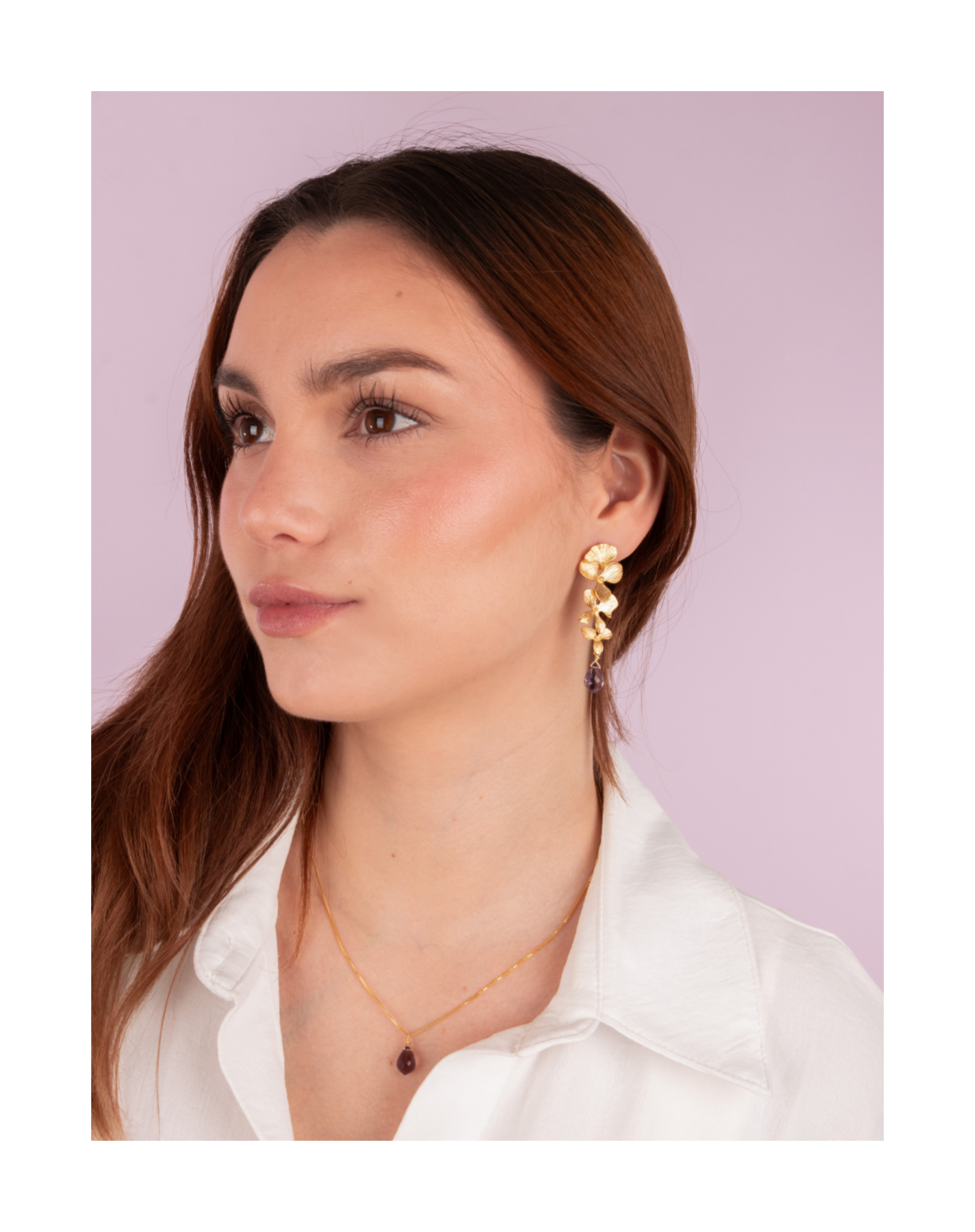 AROS ORQUÍDEAS y AMATISTAS, piedra de Protección