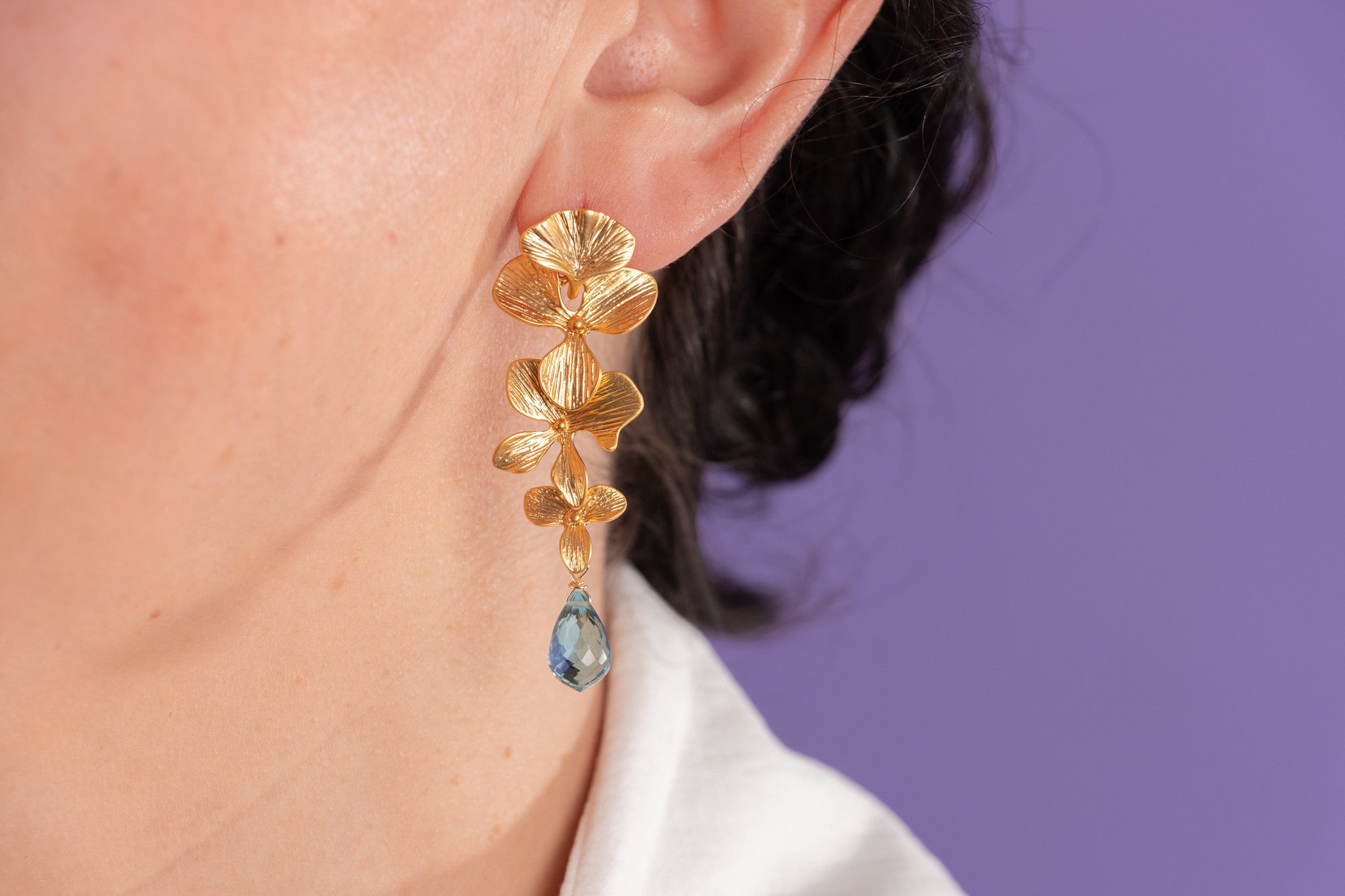 AROS ORQUÍDEAS y AGUAMARINAS