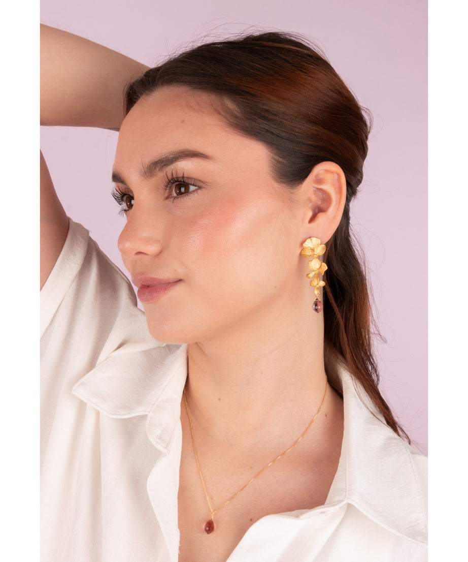 AROS ORQUÍDEAS y KUNZITA piedra del Amor