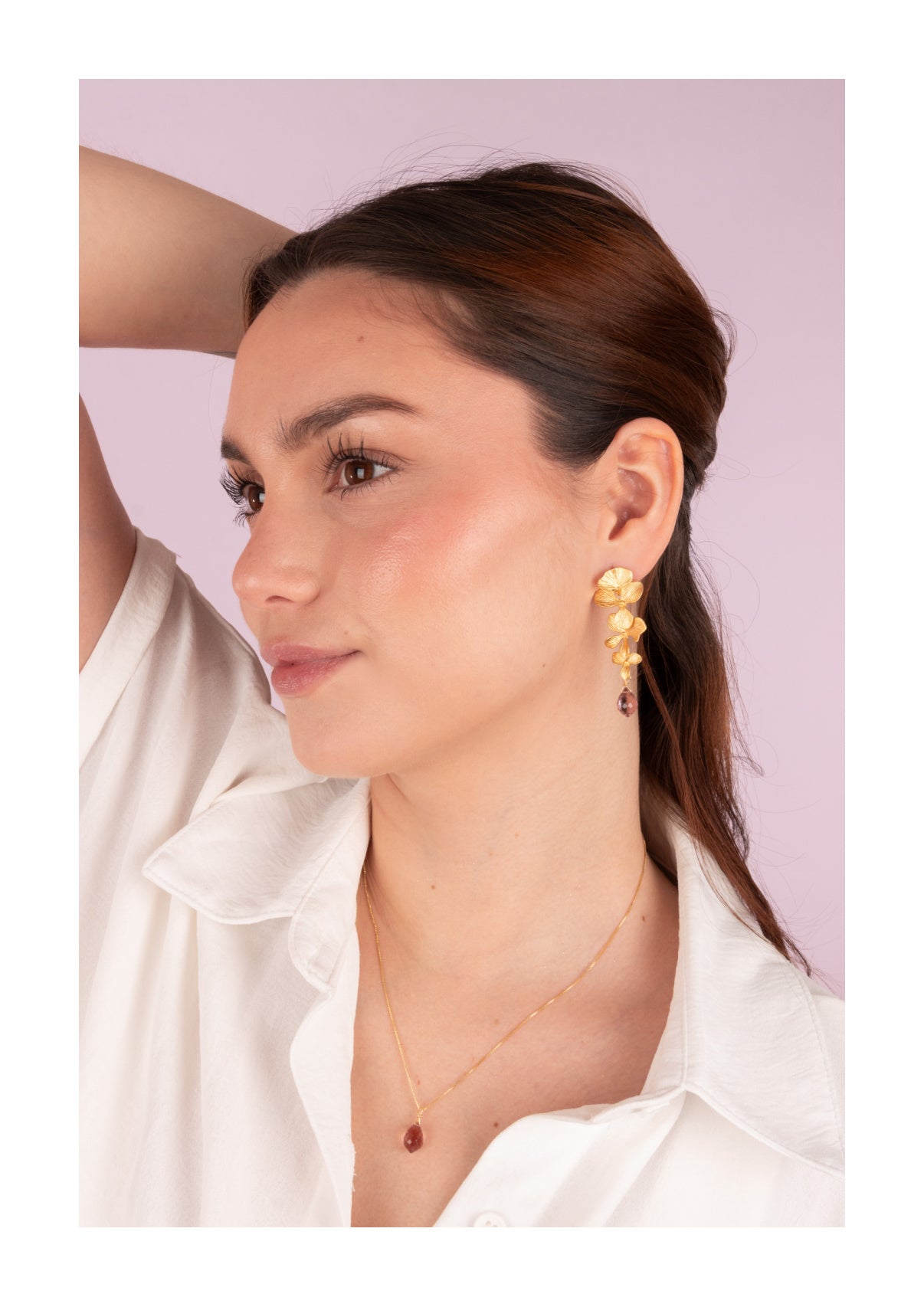 AROS ORQUÍDEAS y KUNZITA piedra del Amor